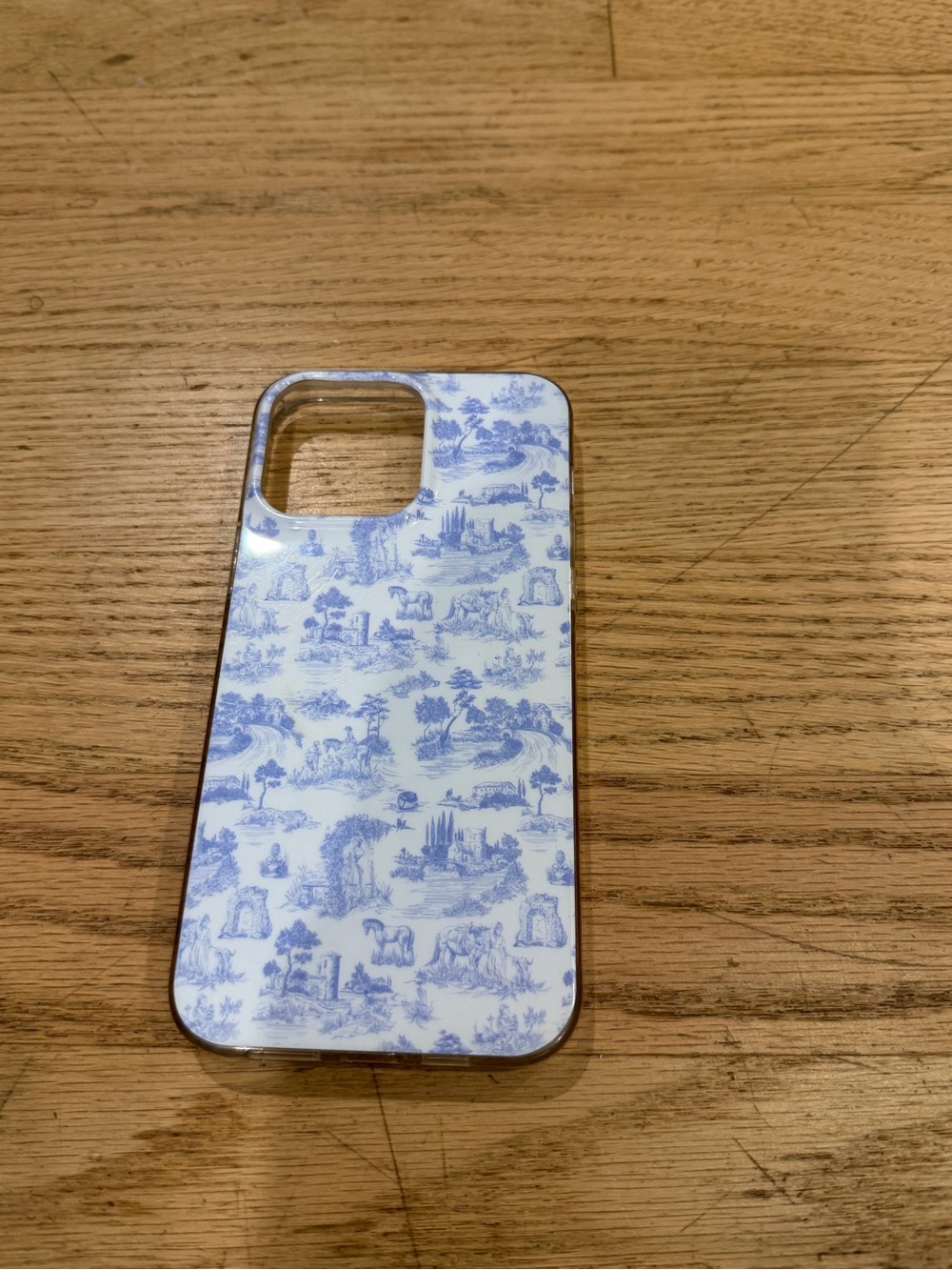 iPhone 15 pro max Blue Toile Pattern Phone Case - Compatible iPhone
